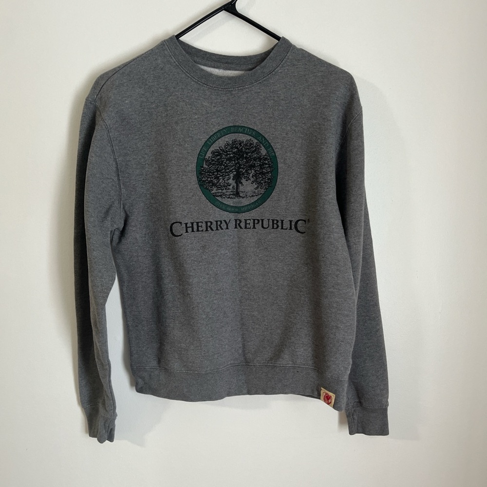 Cherry Republic Gray Sweatshirt with Tree Graphic